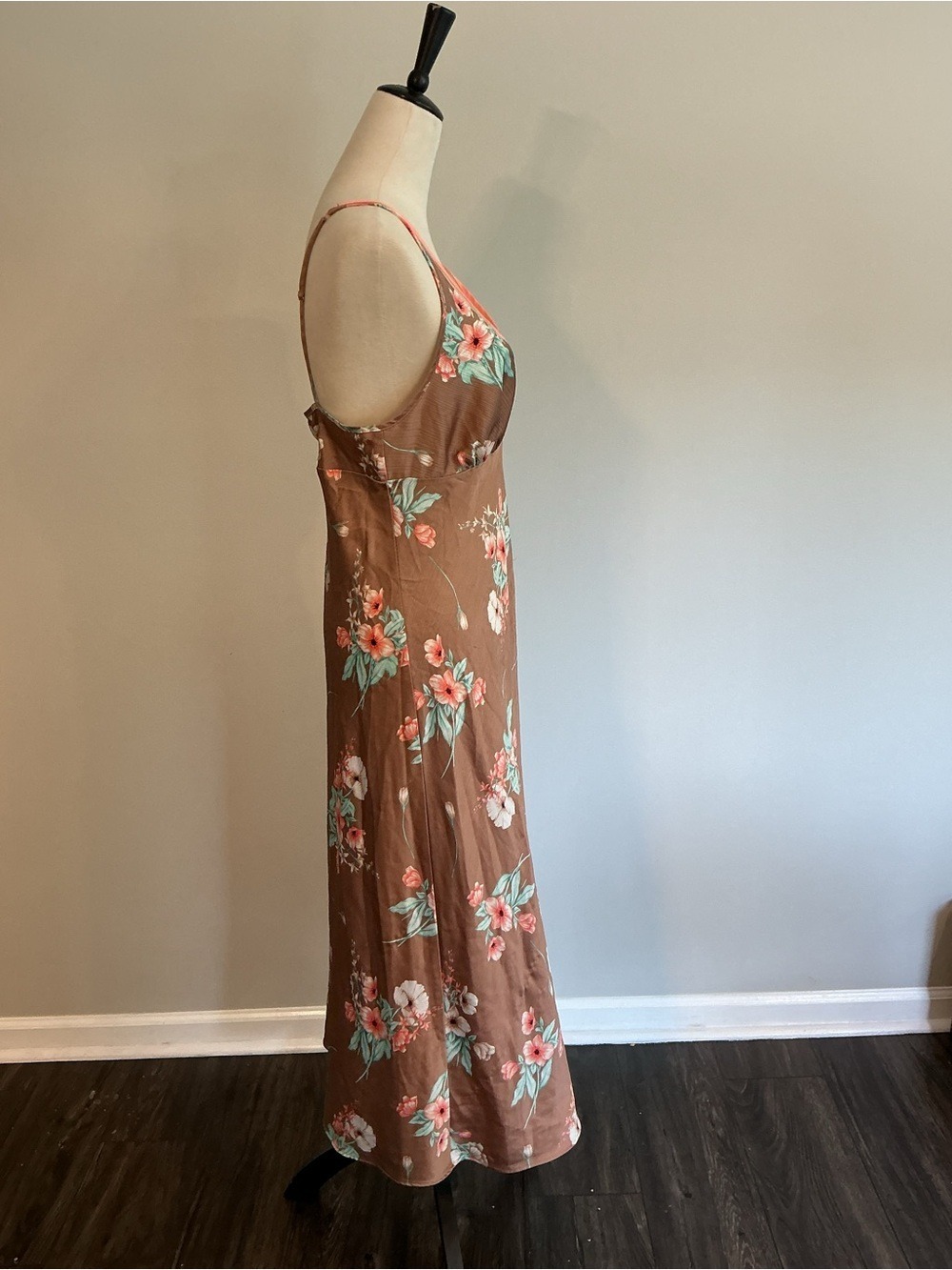 Jones New York Brown Floral Print Nightgown - Picture 7 of 9